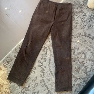 Willi Smith Collection Suede Leather Pants